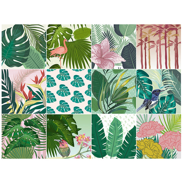 Azulejo de Vinilo Autoadhesivo 15x15cm Tropical, Mix