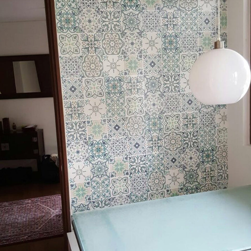 Transparencia de Vinilo Autoadhesiva 15x15cm Amazona, Mix