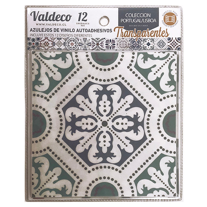 Transparencia de Vinilo Autoadhesiva 15x15cm Portugal, Mix