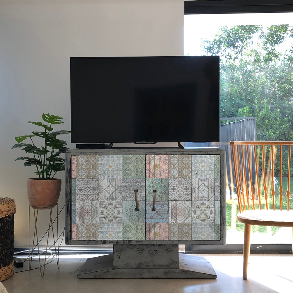 Azulejo de Vinilo Autoadhesivo 15x15cm KAYU, Mix