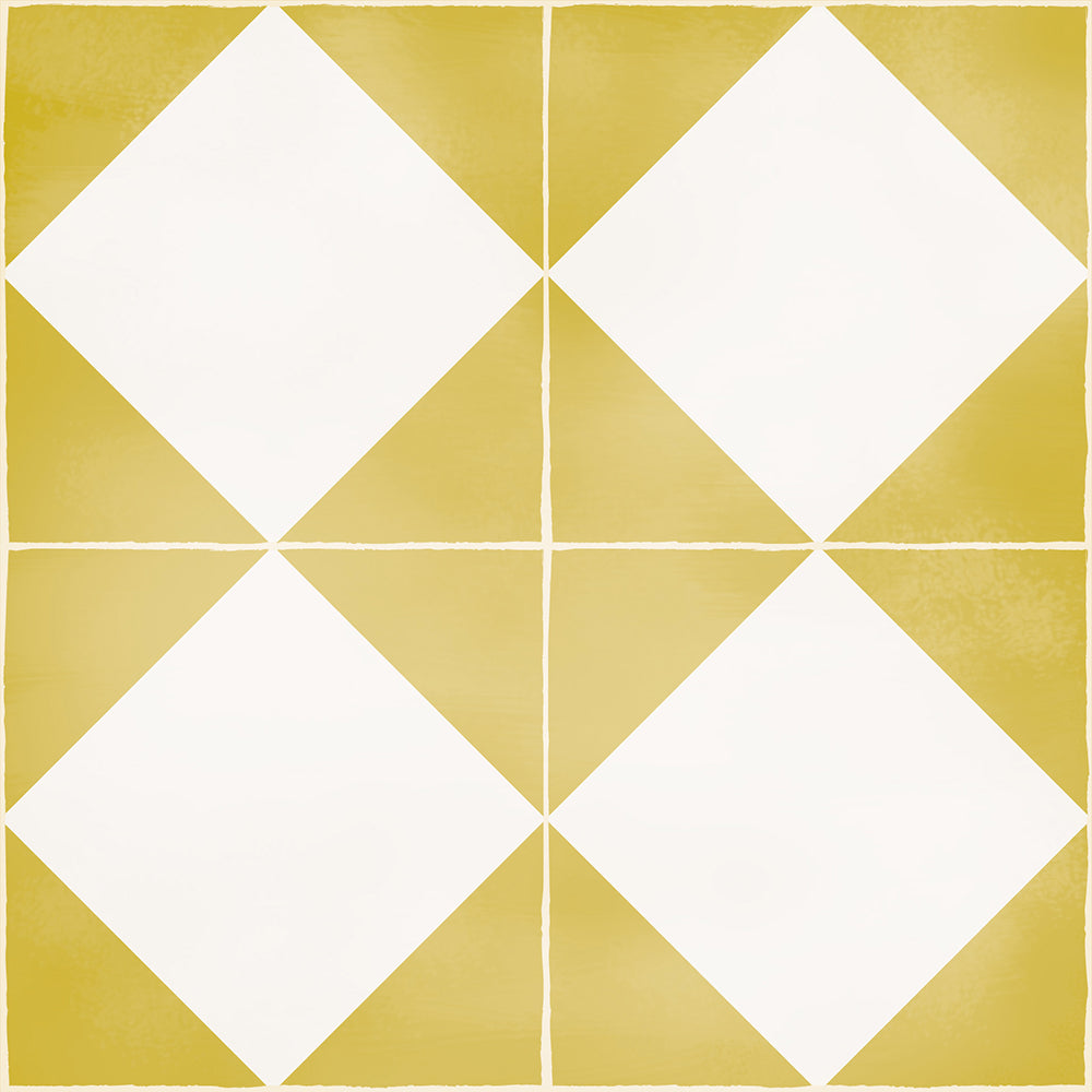 ROMBOS AMARILLO  Baldosa de Vinilo Autoadhesiva 33x33cm