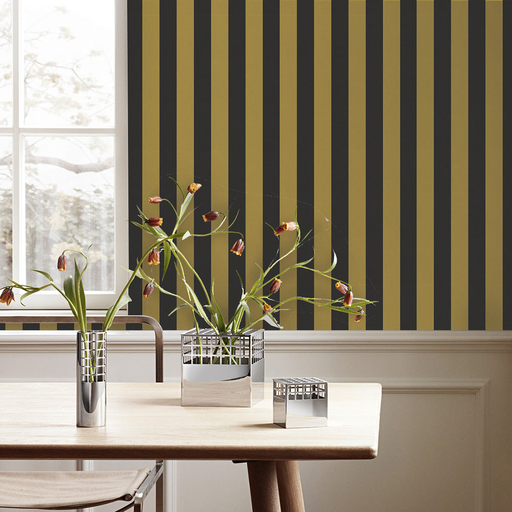 LINEAS AMARILLO NEGRO Murales de Vinilo Autoadhesivos