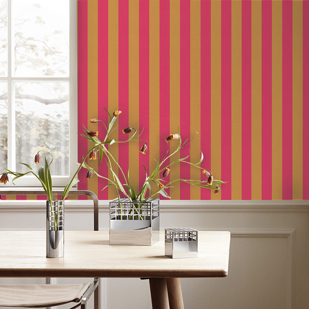LINEAS ROSA NARANJA Murales de Vinilo Autoadhesivos