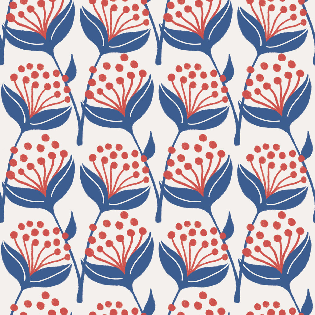 DIENTE DE LEON AZUL ROJO  Murales de Vinilo Autoadhesivos