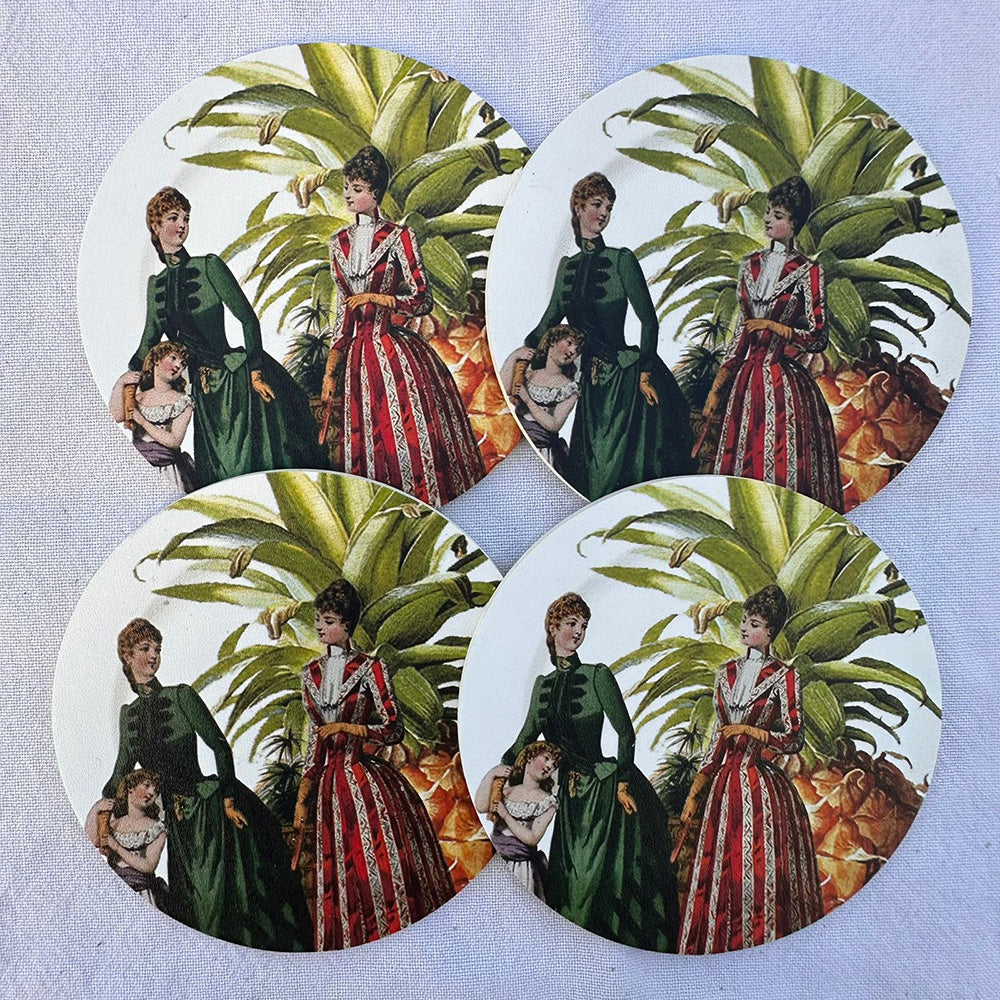 PIÑA Set 4 Posavasos de Vinilo Reutilizables 10 cm.