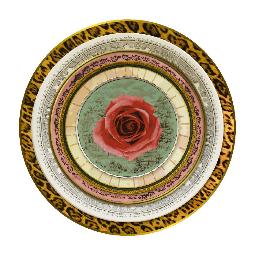 Plato Autoadhesivo ROSA