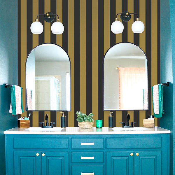 LINEAS AMARILLO NEGRO Murales de Vinilo Autoadhesivos