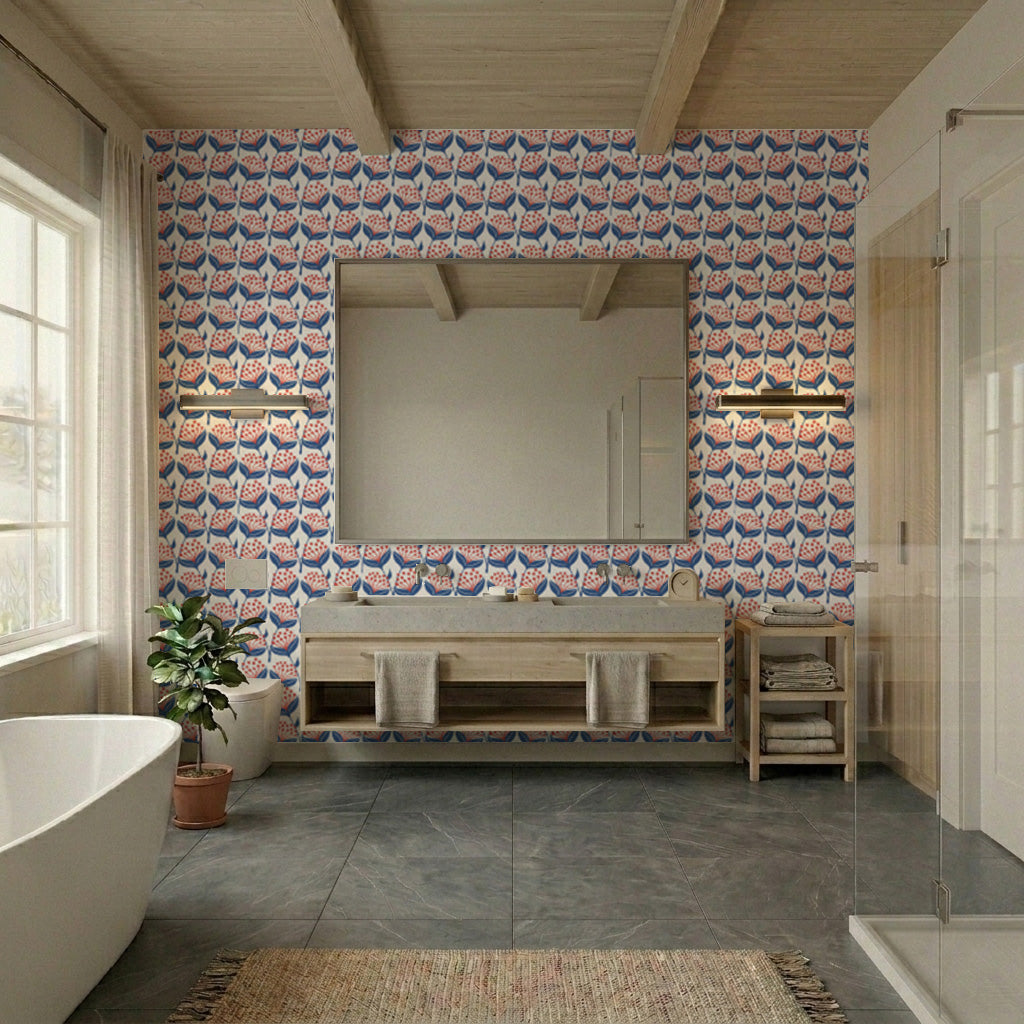 DIENTE DE LEON AZUL ROJO  Murales de Vinilo Autoadhesivos