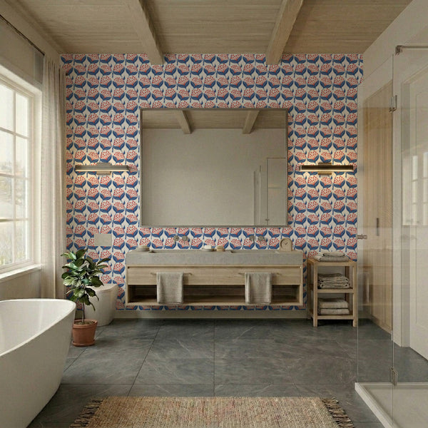 DIENTE DE LEON AZUL ROJO  Murales de Vinilo Autoadhesivos