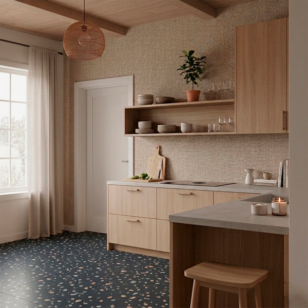 TERRAZO OSCURO Baldosa de Vinilo Autoadhesiva 33x33cm